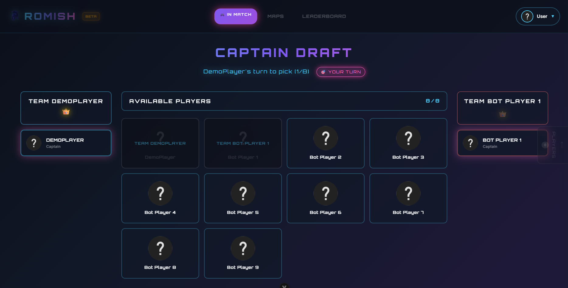 Draft Page Screenshot